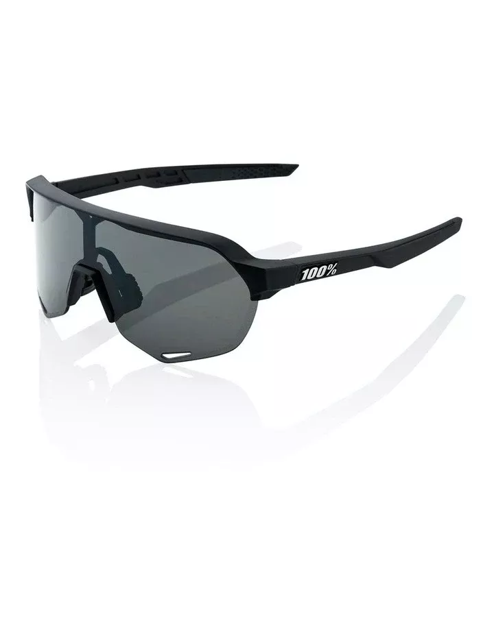 100% Glasses S2 Soft Tact Cool Black With Smoke Lens