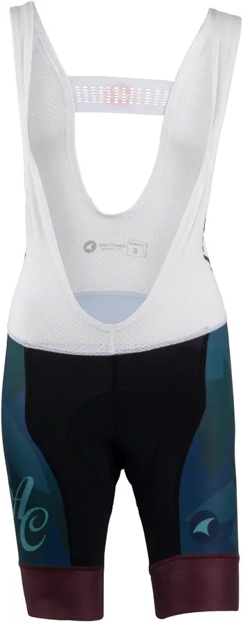 All-City Night Claw Women's Bib Short - BLK Dark Teal Spruce Green Mulberry X-Large