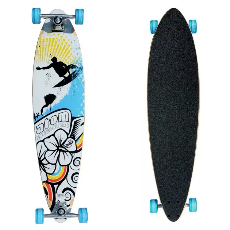 Atom 39" Pin Tail Longboard Blue Surf 91003