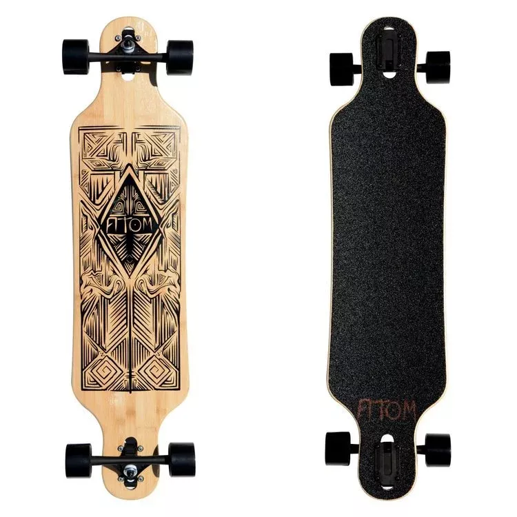 Atom 40" Drop Through Longboard Bamboo Tiki 40004