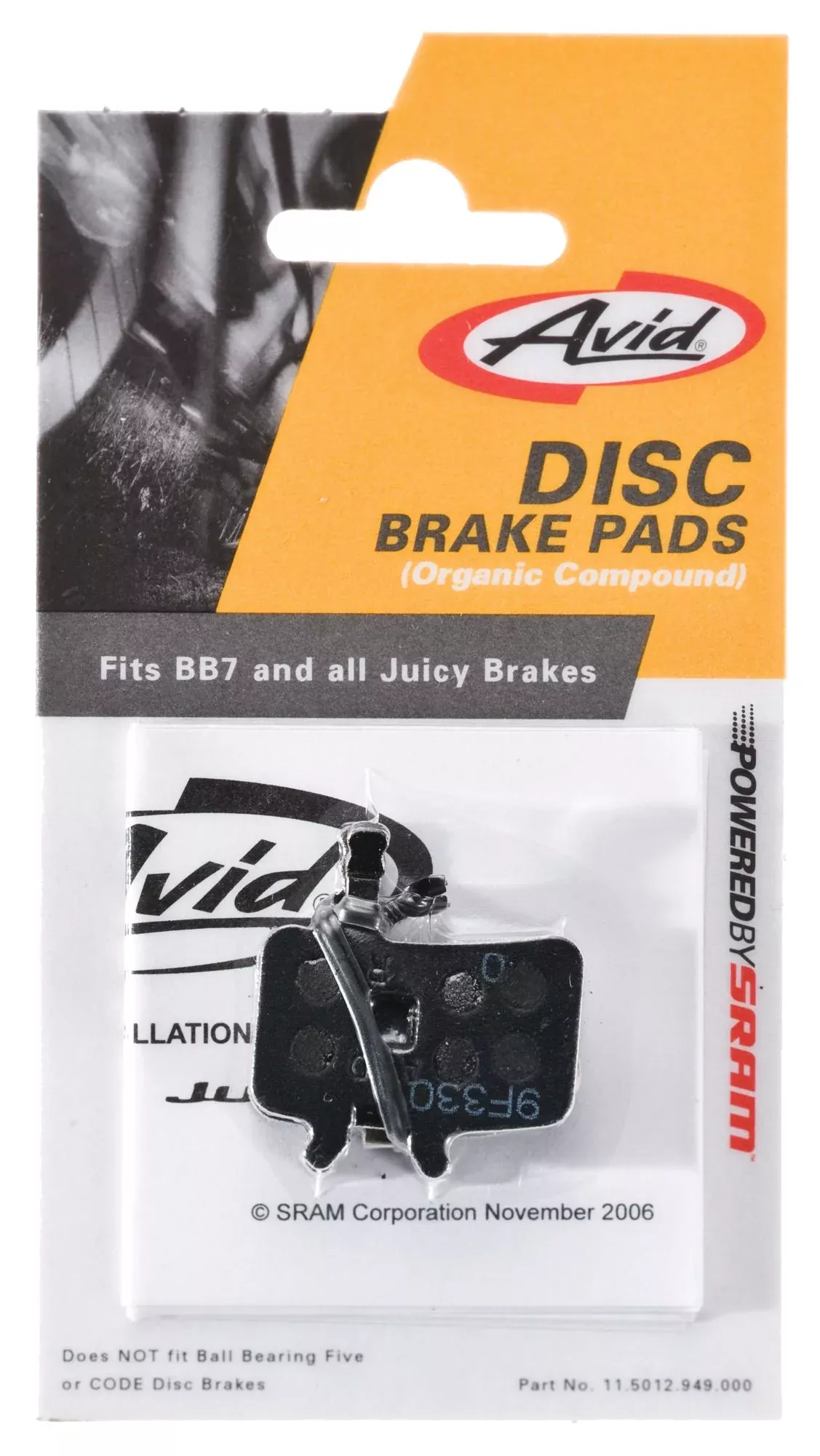 Avid Disc Brake Pads - Sintered Compound Steel Backed Powerful For Juicy BB7