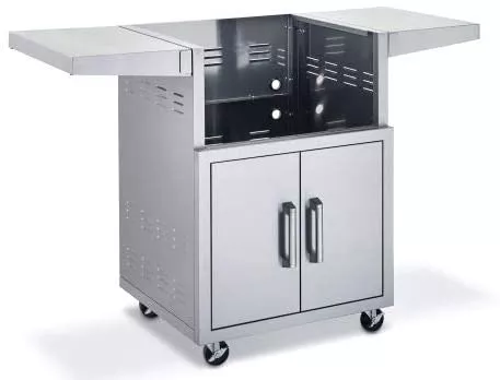 Broilmaster BSACT26 26" SS Grill Cart 2 Doors 2 Fold Down Side Shelves