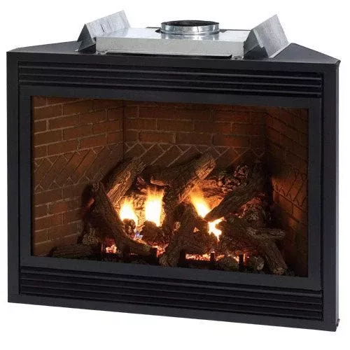 Empire 36" Tahoe LUXURY DVX36FP Direct Vent Fireplace, Accent Lighting & Blower