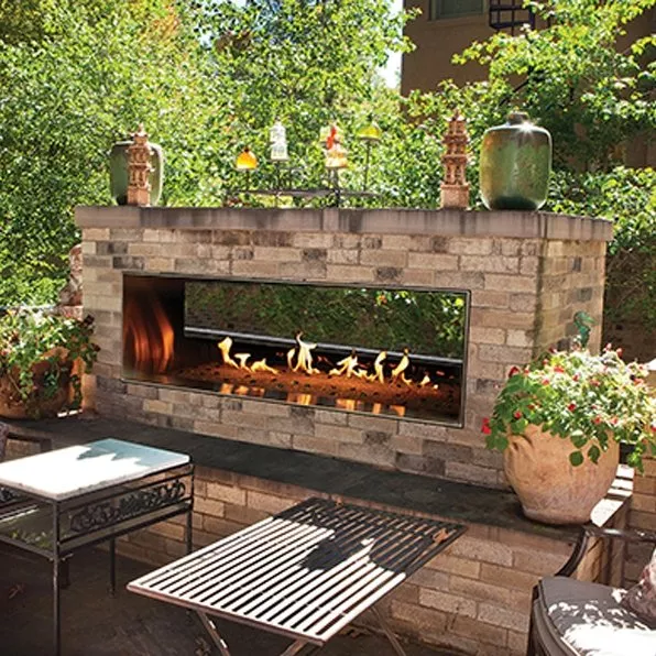 Empire 48" OLL48SP SEE-THROUGH Coastal Linear Vent Free Outdoor Gas Fireplace