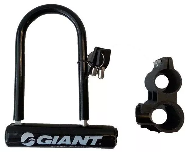 Giant U-Lock with Keys and Bicycle Mounting Bracket