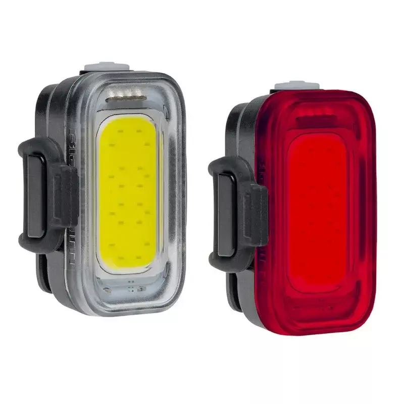 Grid Front and Rear Light Set Black