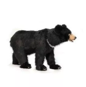 Hansa Creations BLACK BEAR SEAT 41"L Stuffed Animal Plush Toy, 6086
