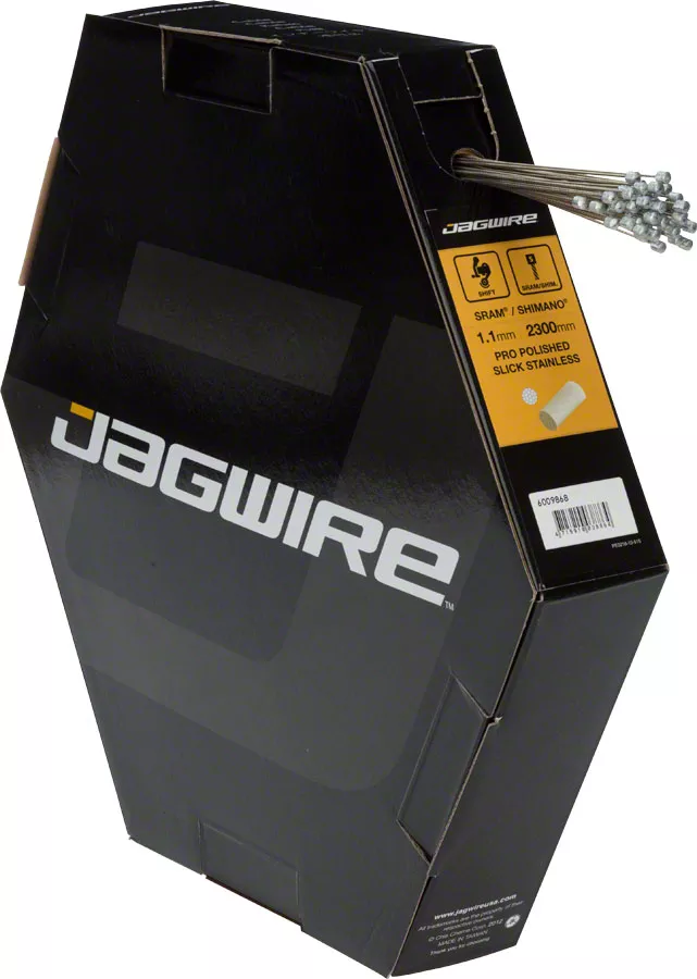 Jagwire Pro Shift Cable - 1.1 x 2300mm Polished Slick Stainless Steel For SRAM/Shimano