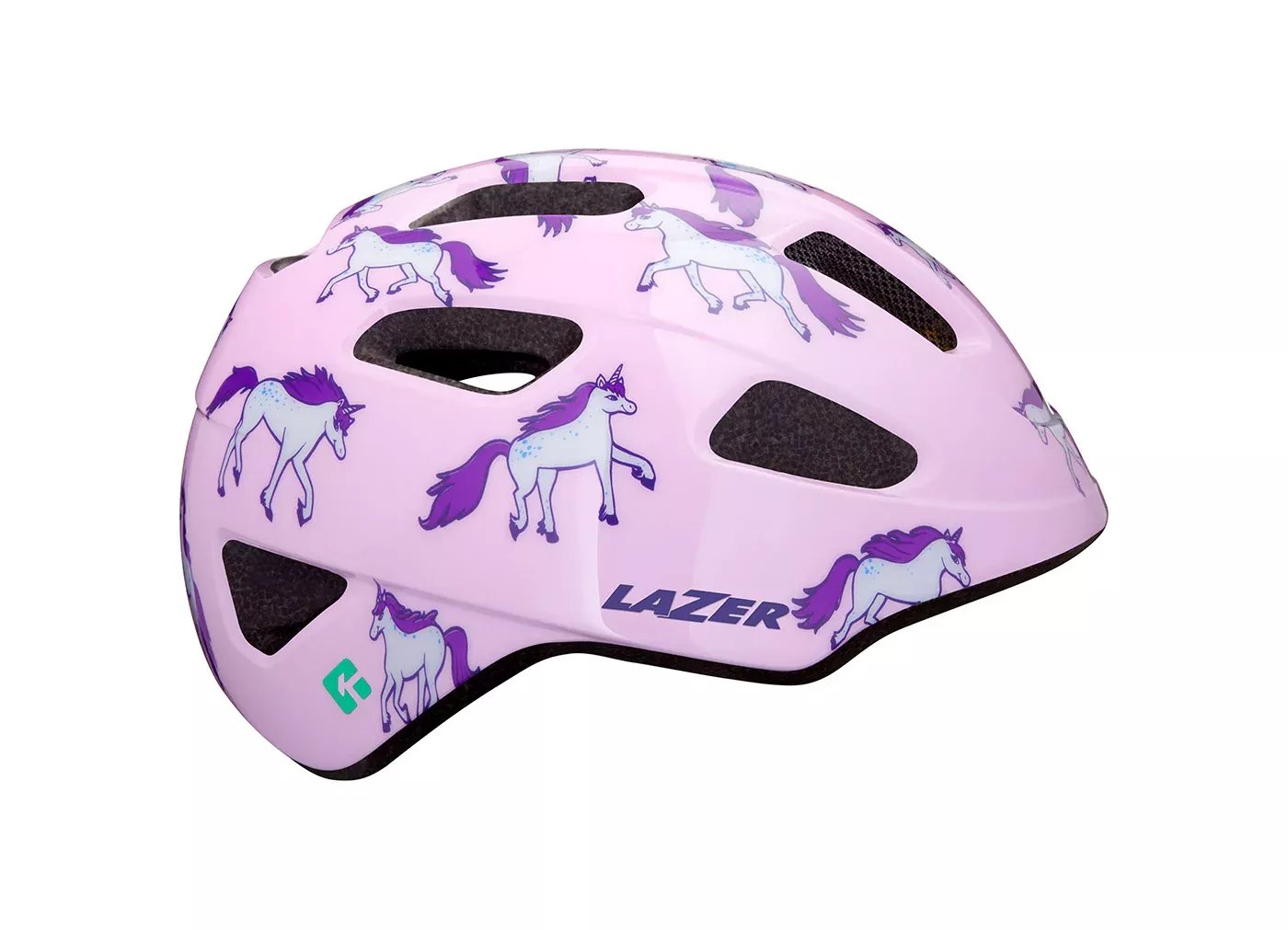 Lazer Kids Helmet Nutz KinetiCore Unicorns Pink