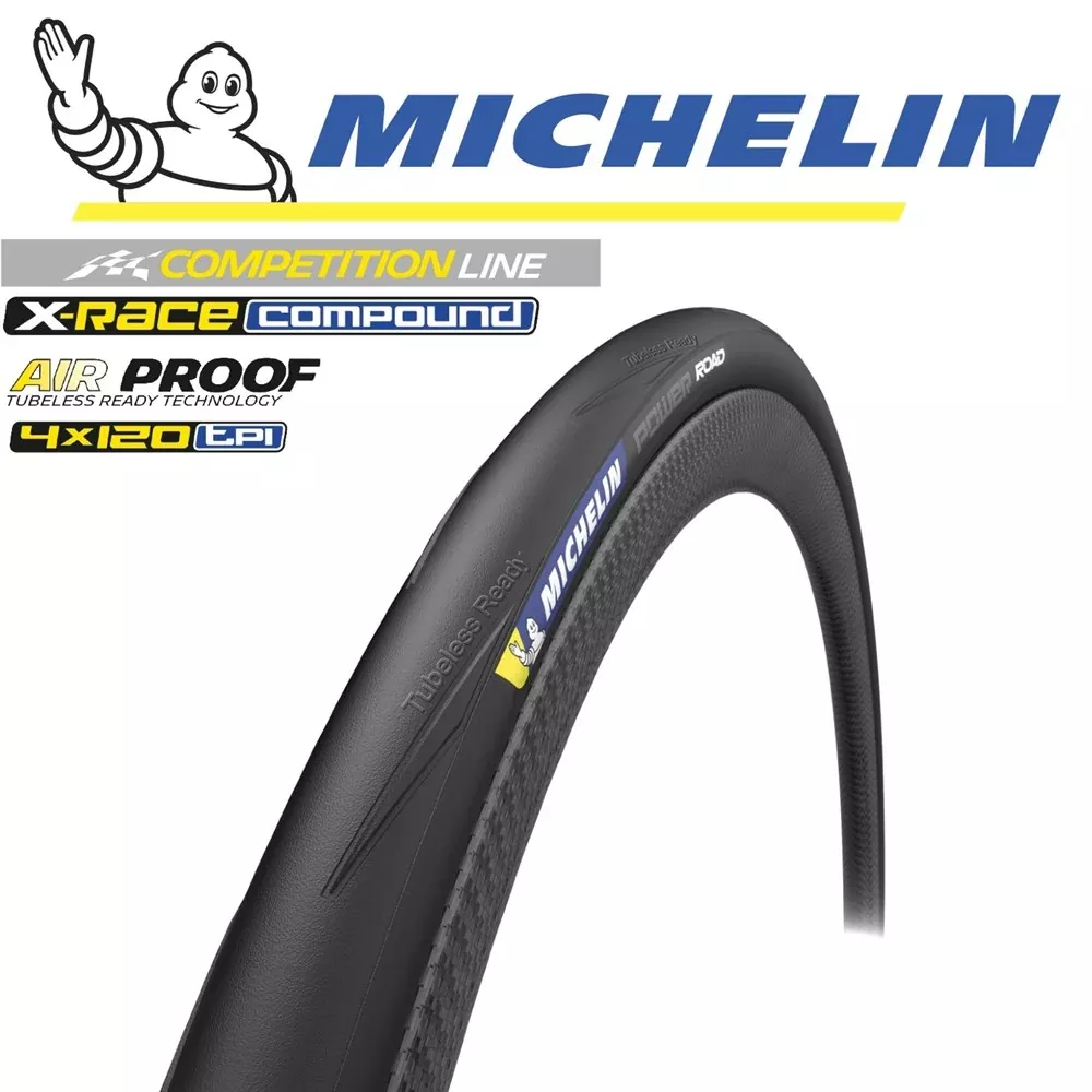 Michelin Power Road 700x28C TR Foldable Tyre Black