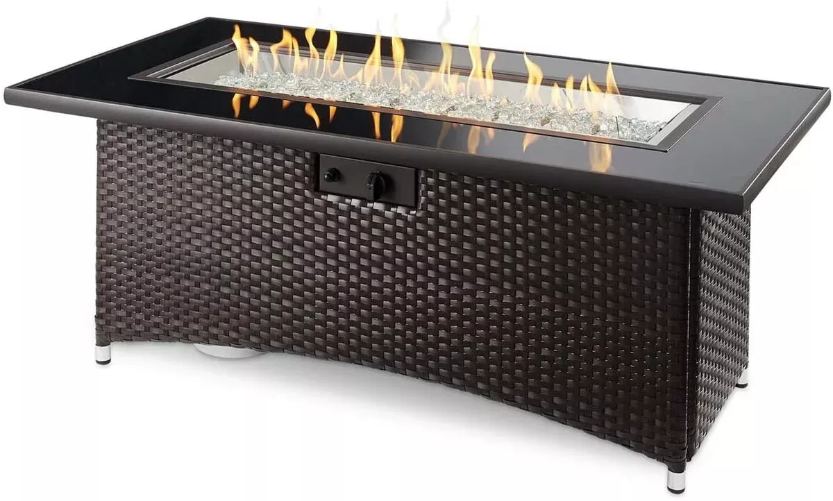 Outdoor GreatRoom BALSAM MONTEGO MG-1242-BLSM-K Gas Crystal Fire Pit Coffee Table