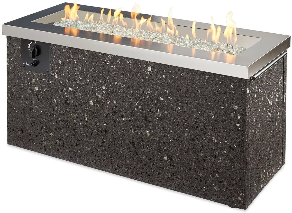 Outdoor GreatRoom KEY LARGO KL-1242-SS 54" Linear Outdoor Gas Fire Pit Table
