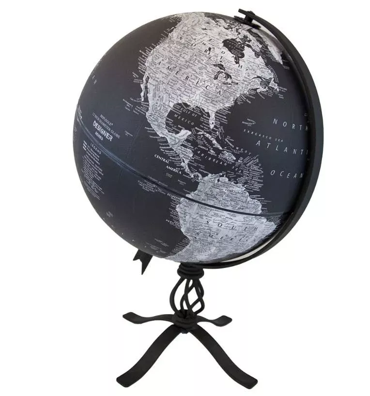 Replogle 12" HAMILTON Black Desktop Globe, Model 35528