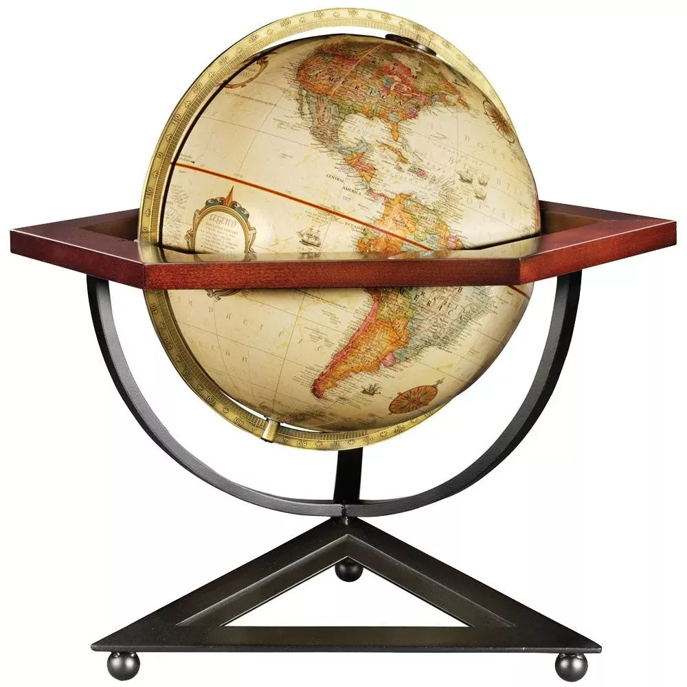 Replogle Frank Lloyd Wright 12" HEXAGON Antique Ocean Desktop Globe