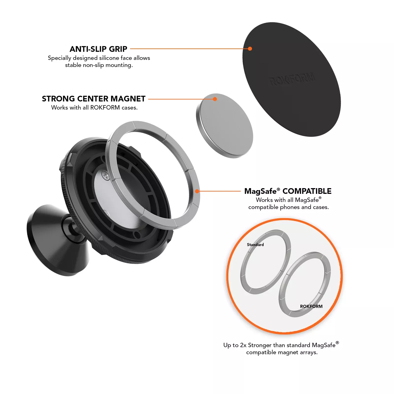 Rokform Phone Dash Mount MagSafe Swivel (336201-M)