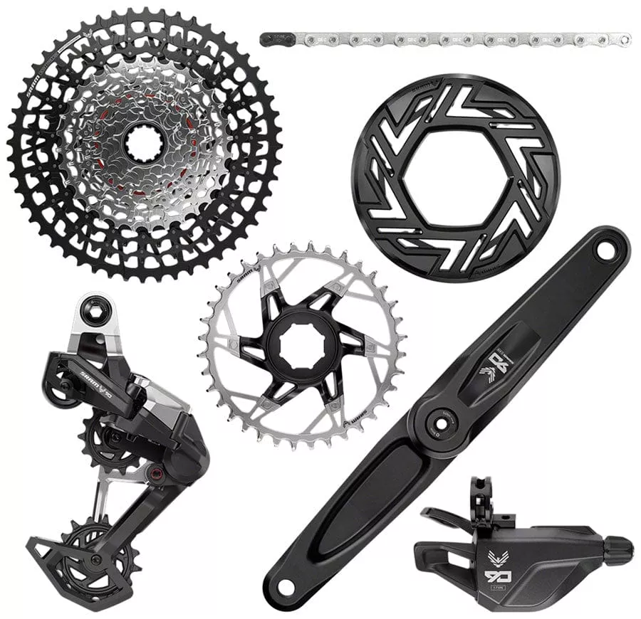 SRAM Eagle 90 Ebike Groupset - Brose 36T Clip-on Guard Chain XS-1275 10-52t Single Click Shifter Rear Derailleur