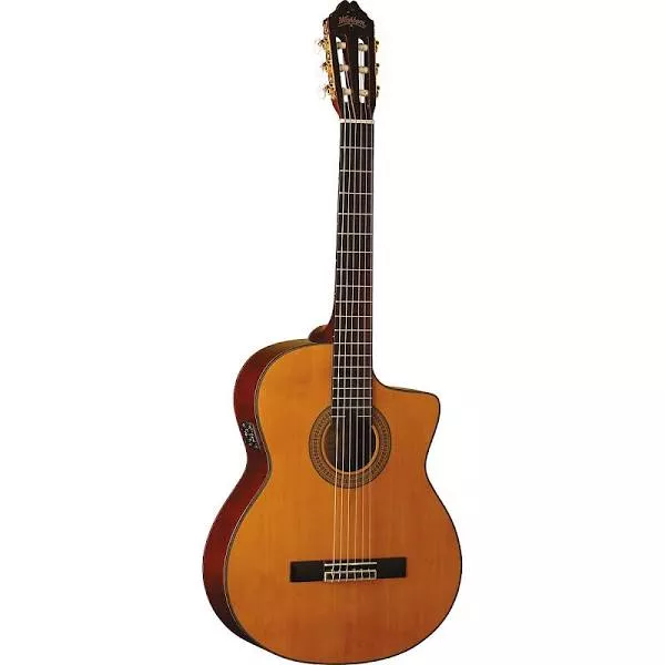 Washburn C64SCE Classical Acoustic Electric Guitar, Natural