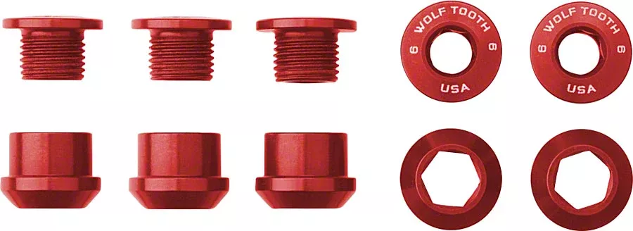 Wolf Tooth 1x Chainring Bolt Set - 6mm